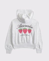 graphic full-zip hoodie