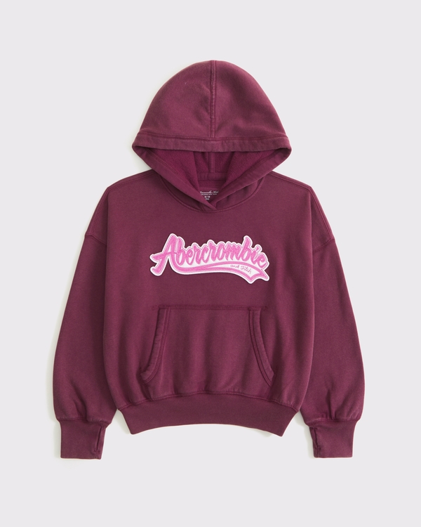 logo popover hoodie, Burgundy view 2