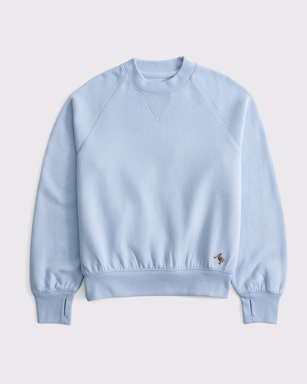 essential crew sweatshirt, Powder Blue view 1