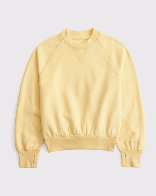 essential crew sweatshirt, Sunny Yellow view 1
