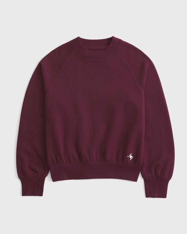 essential crew sweatshirt, Maroon view 1