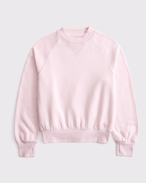 essential crew sweatshirt, Pale Pink view 1
