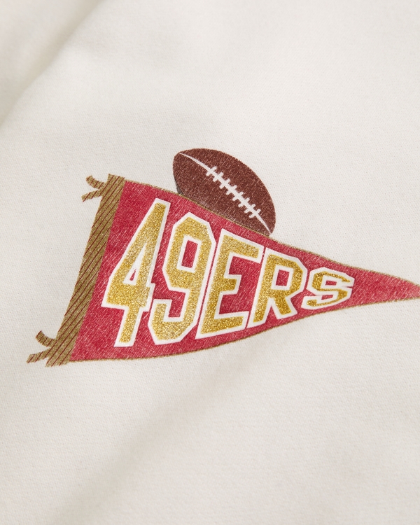 kids san francisco 49ers crew sweatshirt, Cream - 49ers view 2