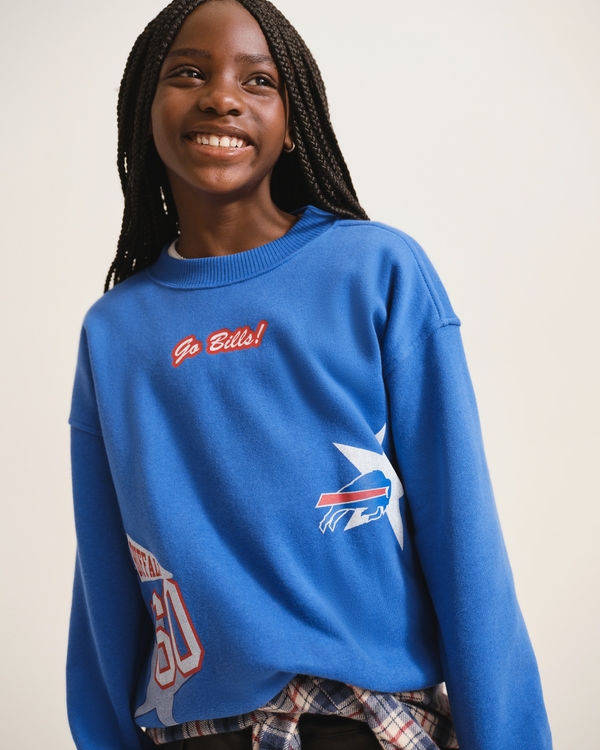 kids bills graphic sweatshirt, Blue - Bills view 2