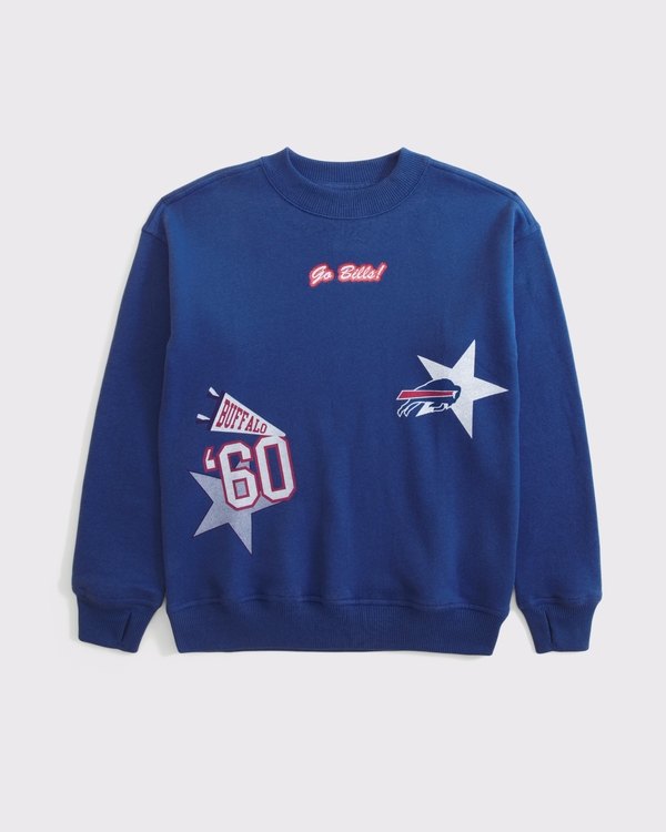 kids bills graphic sweatshirt, Blue - Bills view 1