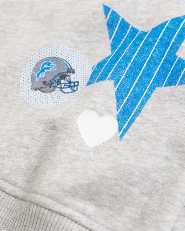kids detroit lions crew sweatshirt, Light Gray - Lions view 2