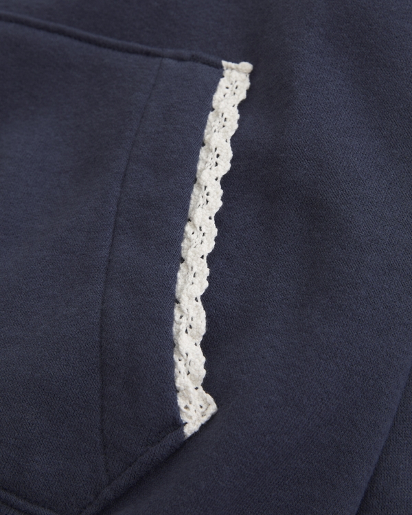 elevated popover hoodie, Navy view 2