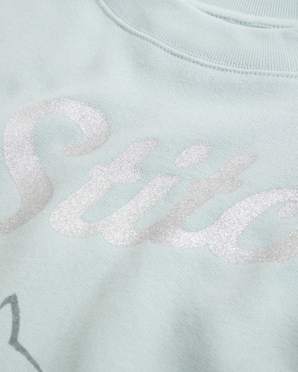 stitch graphic sweatshirt, Foggy Blue view 2