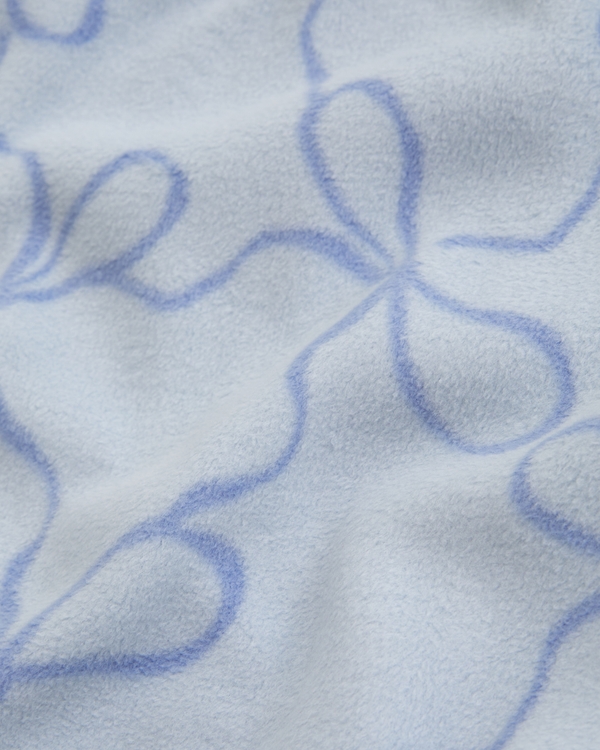fleece quarter-zip sweatshirt, Light Blue Pattern view 2