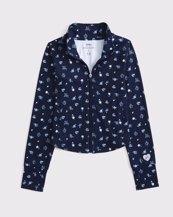 ypb mockneck full-zip, Navy Pattern view 1