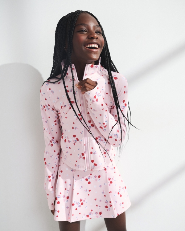 ypb mockneck full-zip, Light Pink Pattern view 1