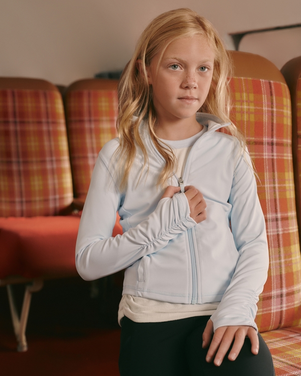ypb active full-zip sweatshirt, Light Blue view 1