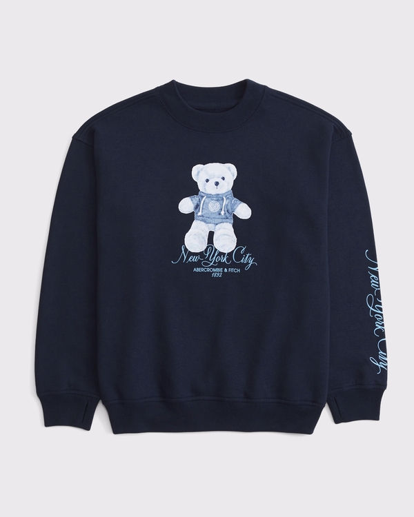 new york logo crew sweatshirt