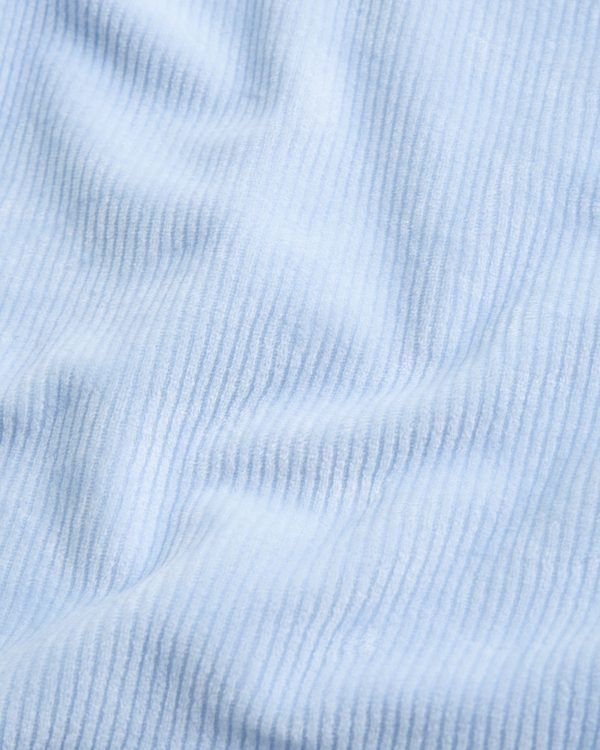 ypb velour rib popover hoodie, Pale Blue view 2