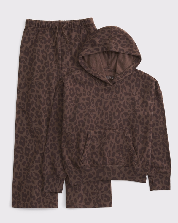 essential popover hoodie and sweatpant set