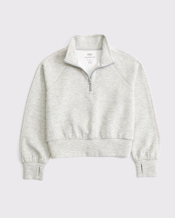 ypb neoknit quarter-zip sweatshirt, Light Gray view 1