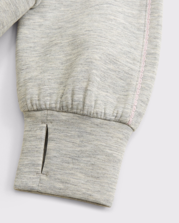 ypb neoknit quarter-zip sweatshirt, Light Gray view 2