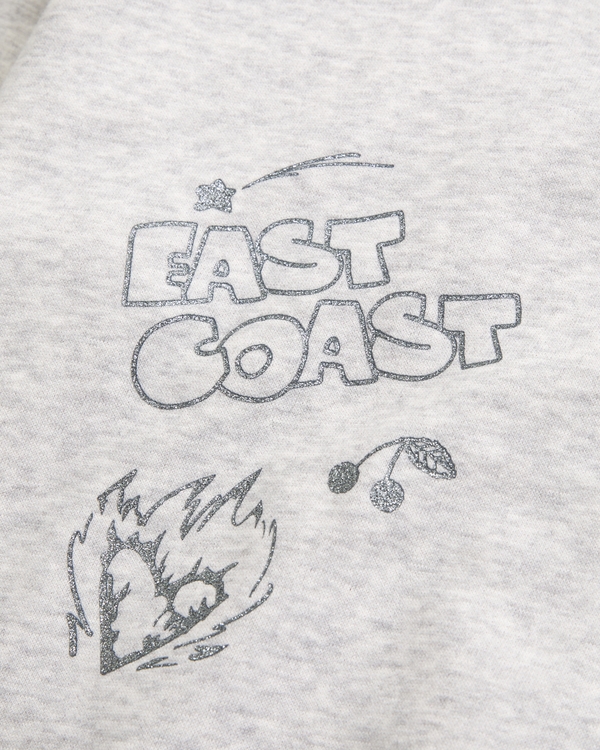 east coast logo crew sweatshirt, Light Gray view 2