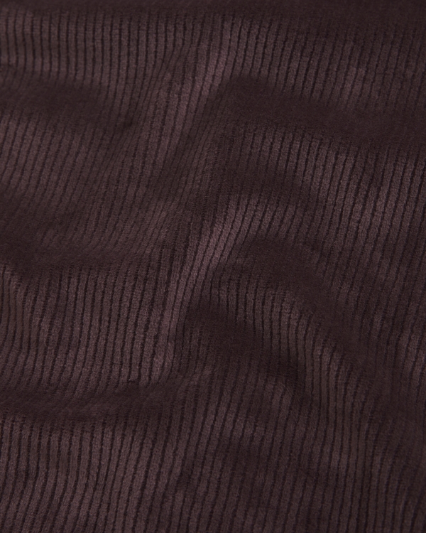 ypb velour rib popover hoodie, Rich Brown view 2