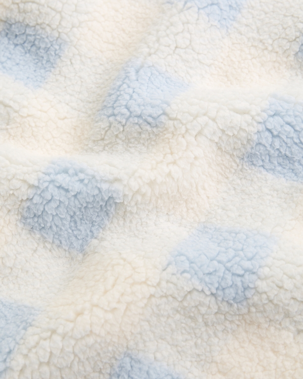 ypb sherpa quarter-zip sweatshirt, Blue Check view 2