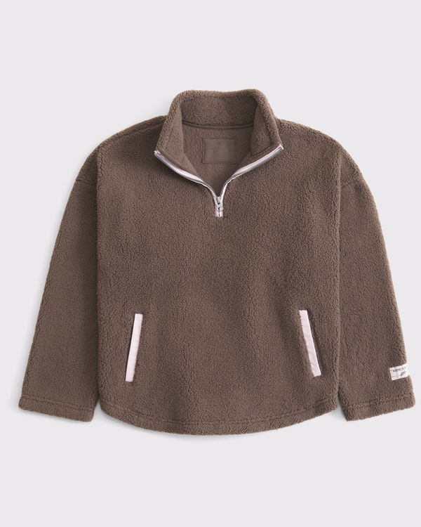 ypb sherpa quarter-zip sweatshirt