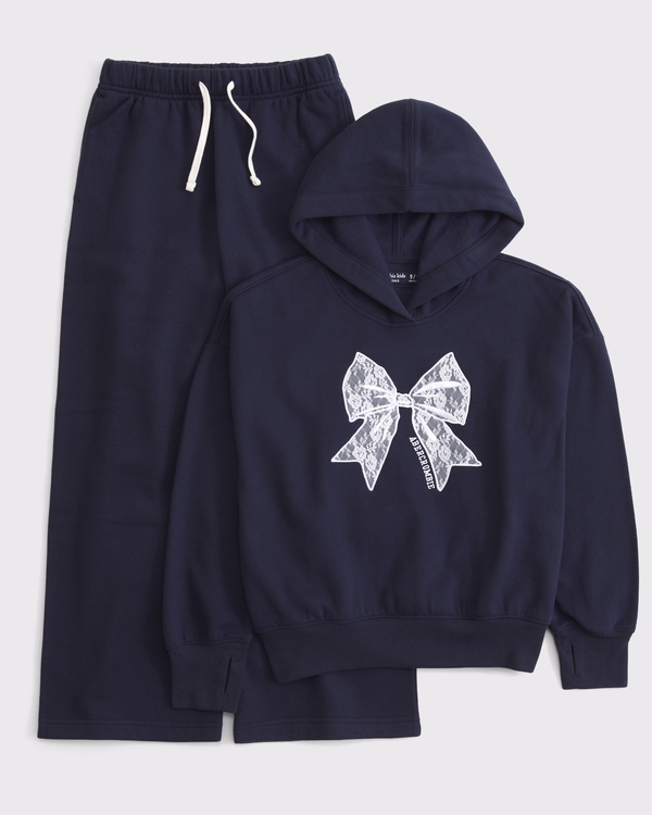 essential popover hoodie and sweatpant set