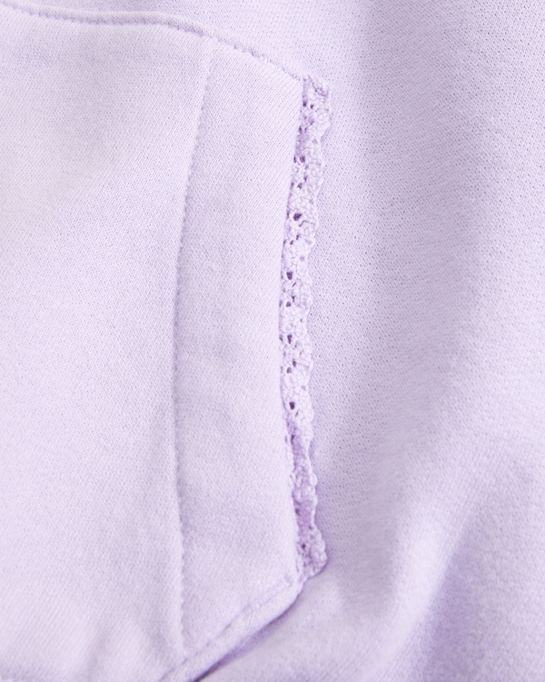 essential icon full-zip hoodie, Lavender Haze view 2