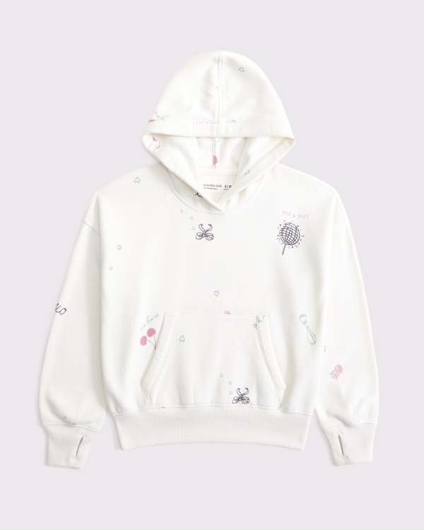 essential popover hoodie, White Pattern view 1