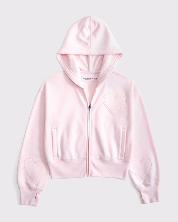 essential full-zip hoodie, Light Pink view 1