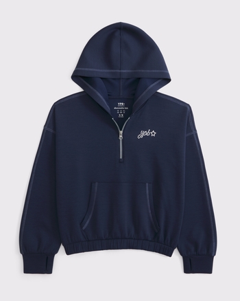 ypb neoknit quarter-zip cinched popover hoodie from Abercrombie & Fitch - $21.99