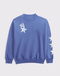ypb longer-length graphic crew sweatshirt