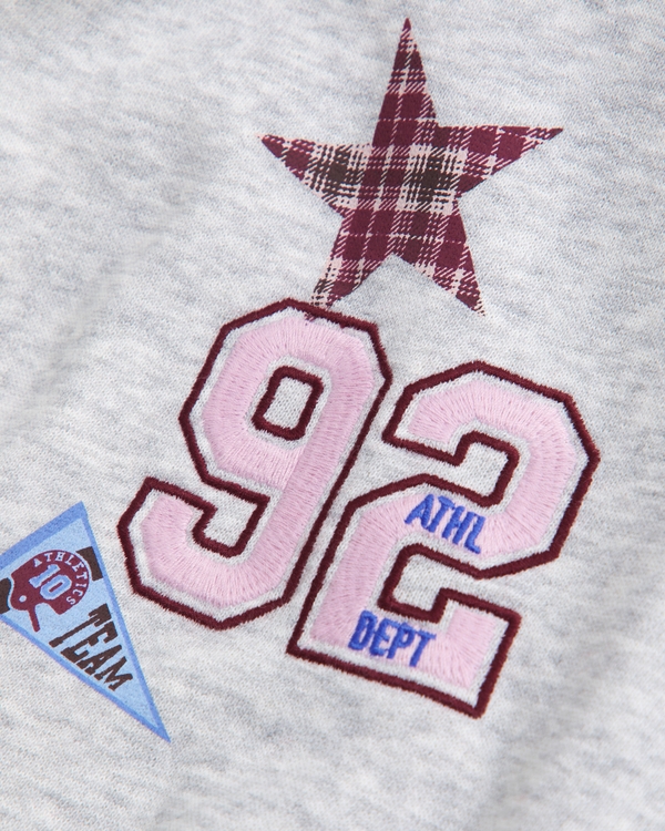 ypb longer-length graphic crew sweatshirt, Light Gray view 2