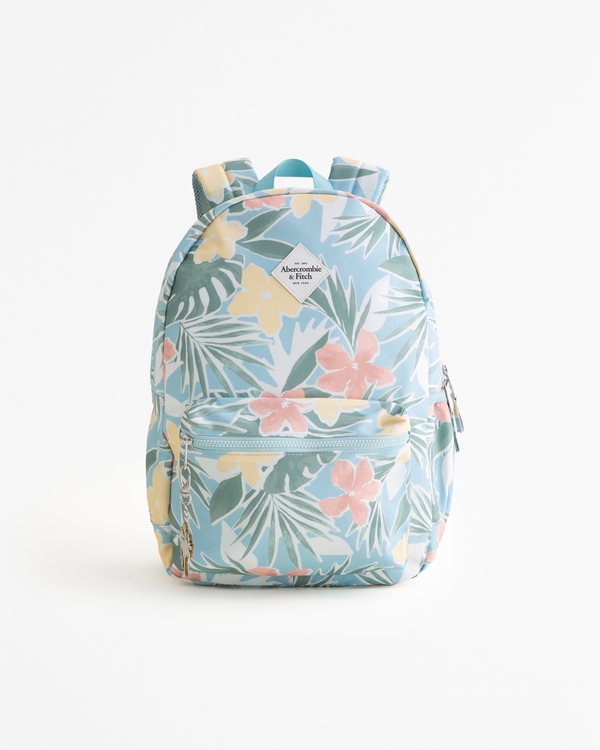 logo backpack, Blue Floral