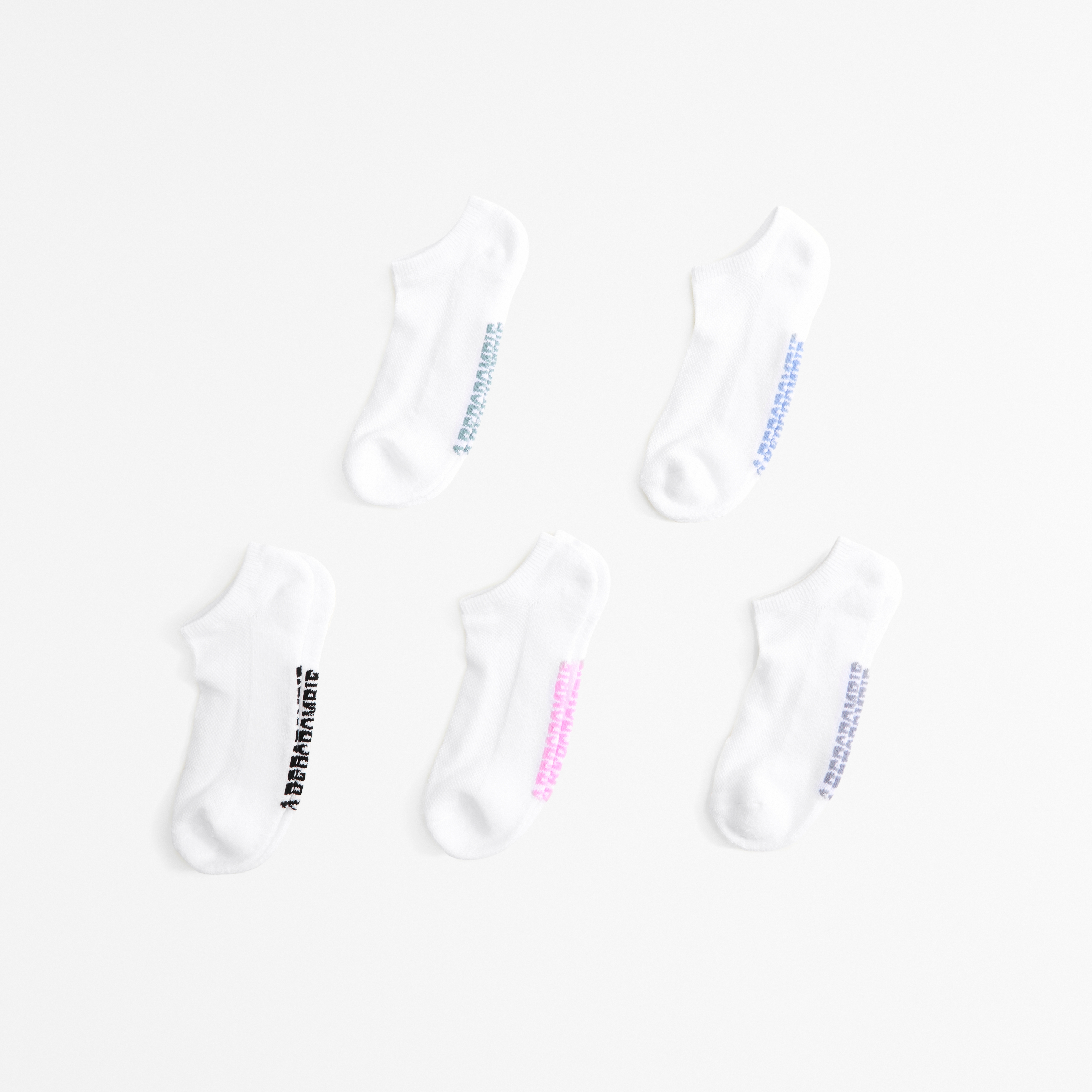 Abercrombie & Fitch Kids' 5-pack Ankle Socks In White