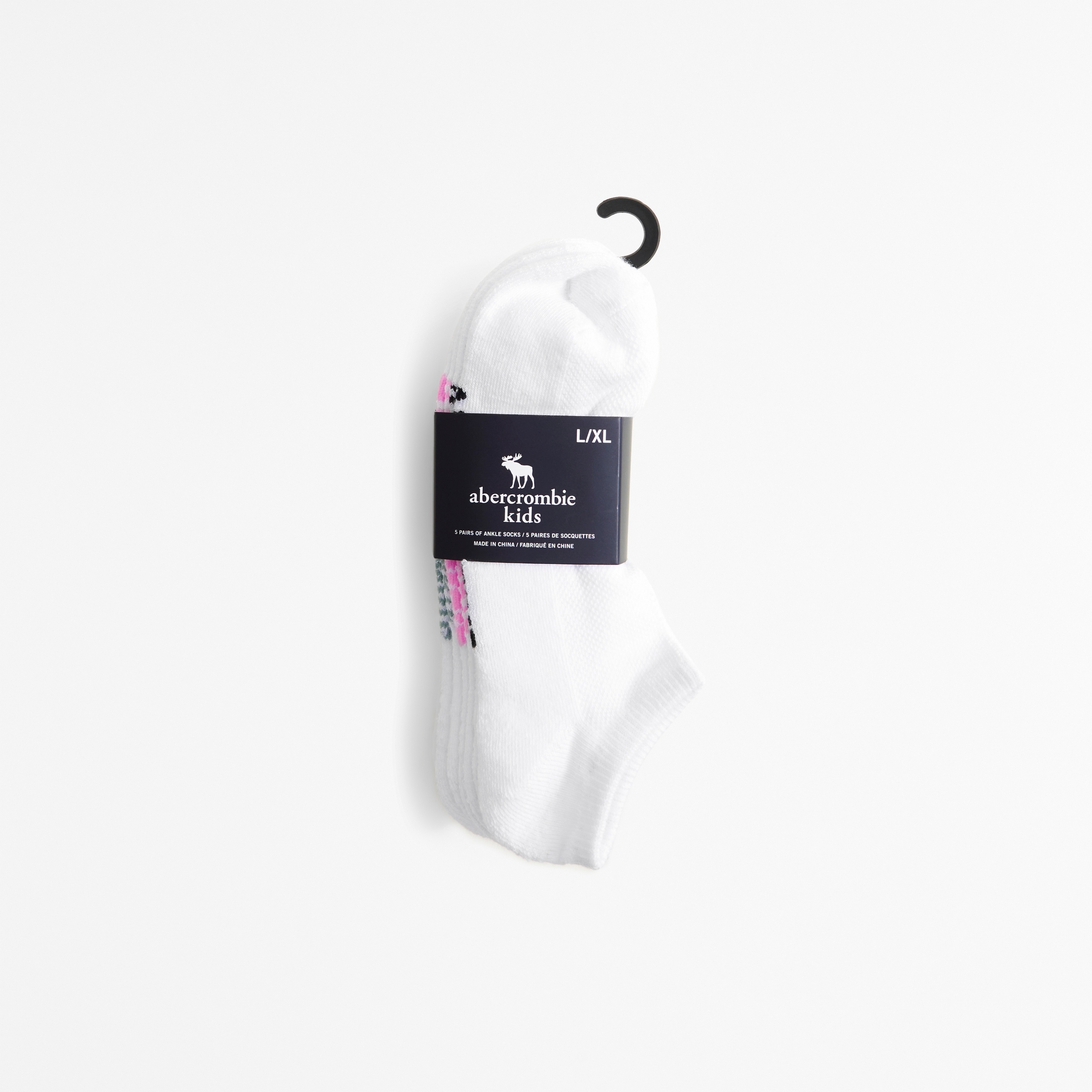 Abercrombie & Fitch 5-pack Ankle Socks In White