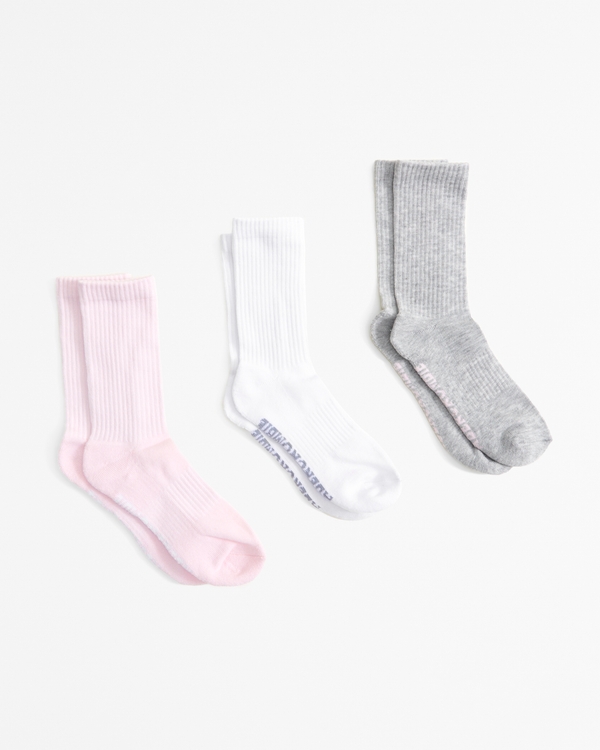 3-pack crew socks, Pink Multi Color