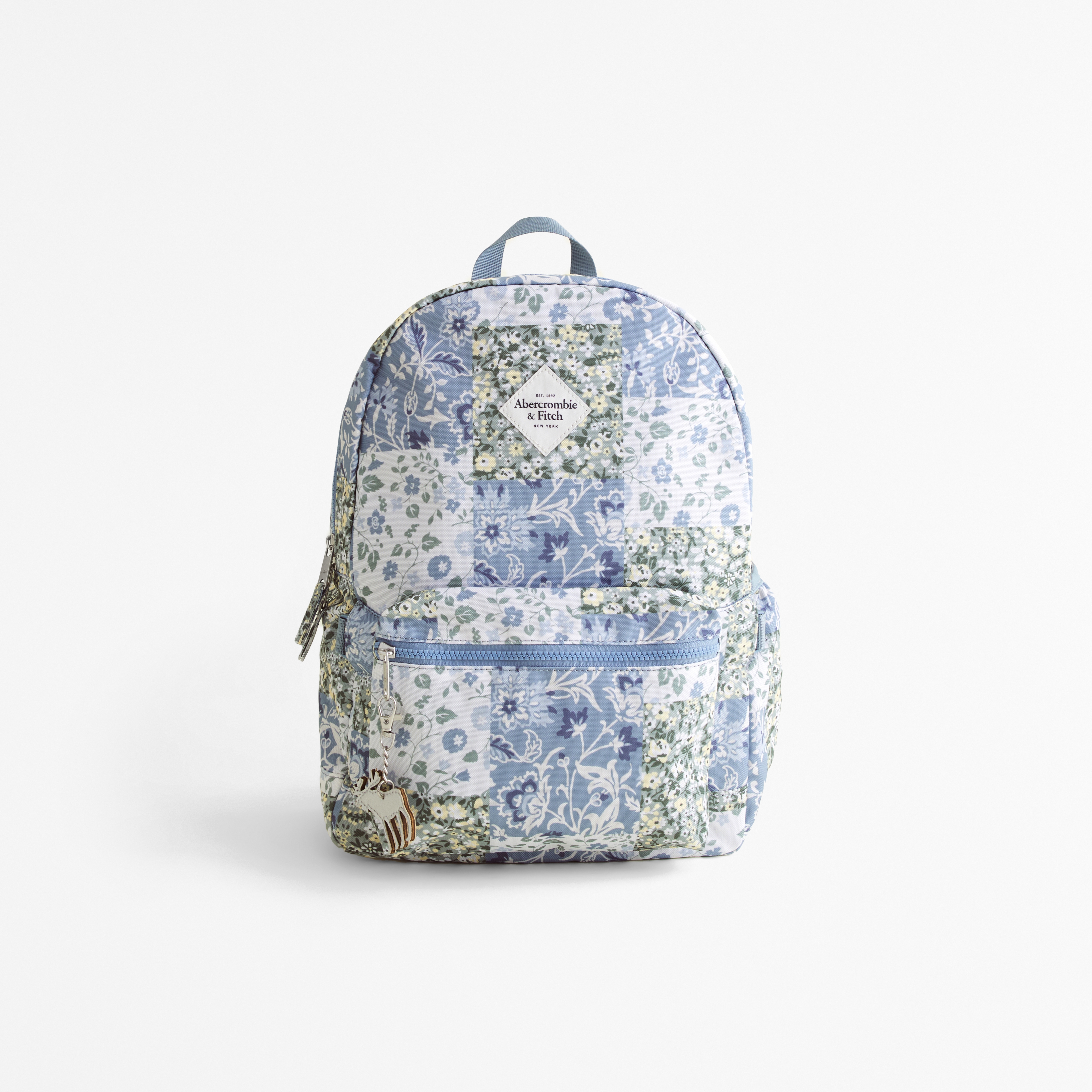 Blue floral backpack online