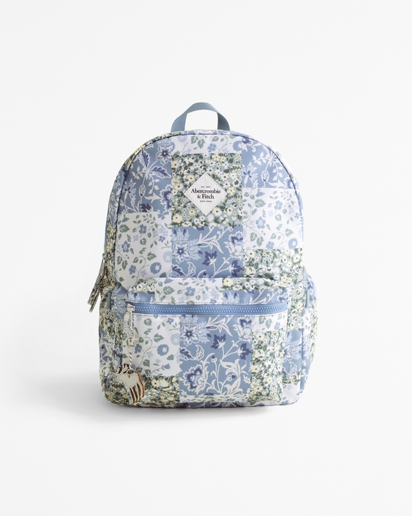 logo backpack, Blue Floral