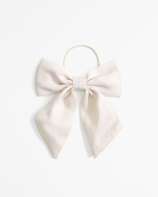 hair bow, Cream