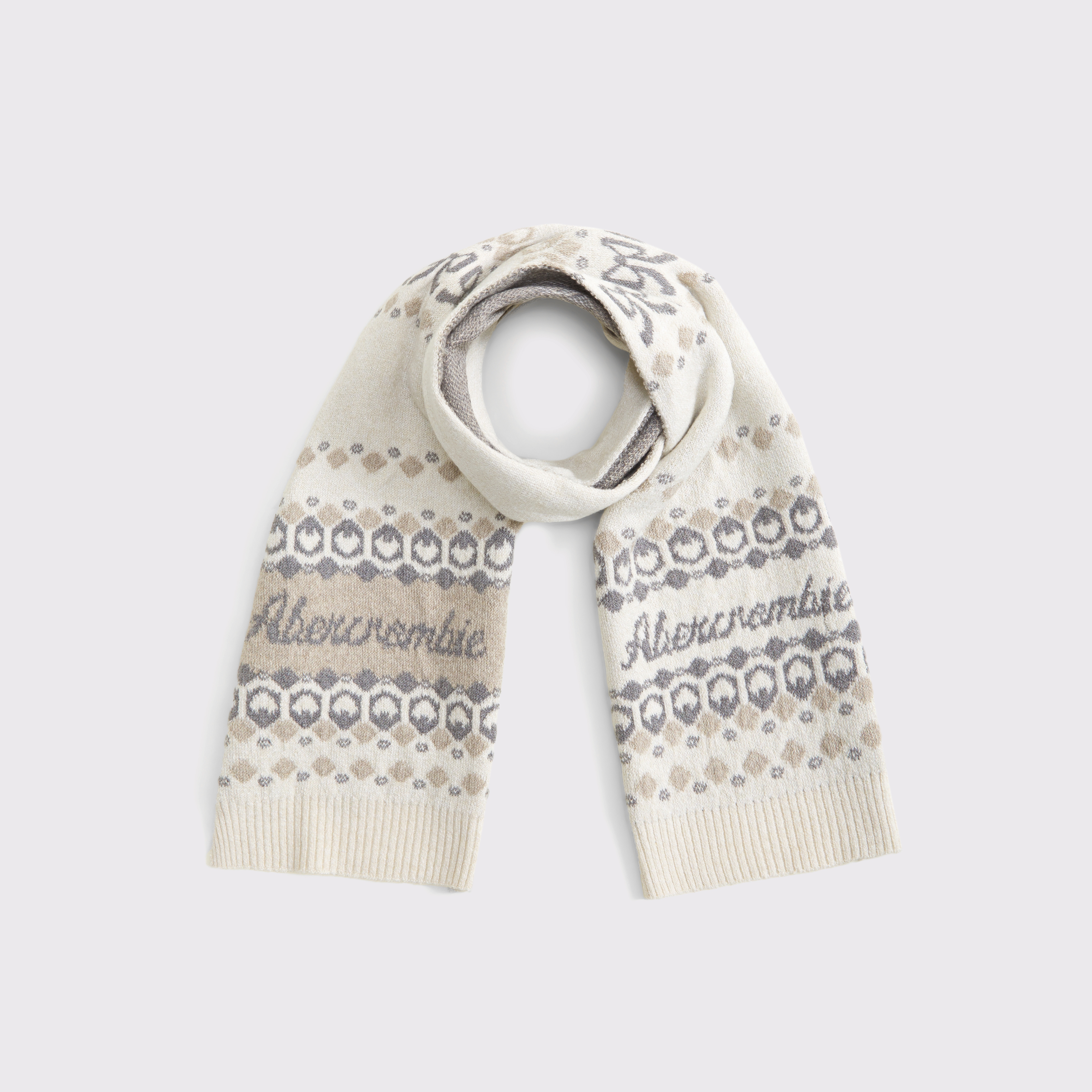 Abercrombie & Fitch Logo Scarf In Sand