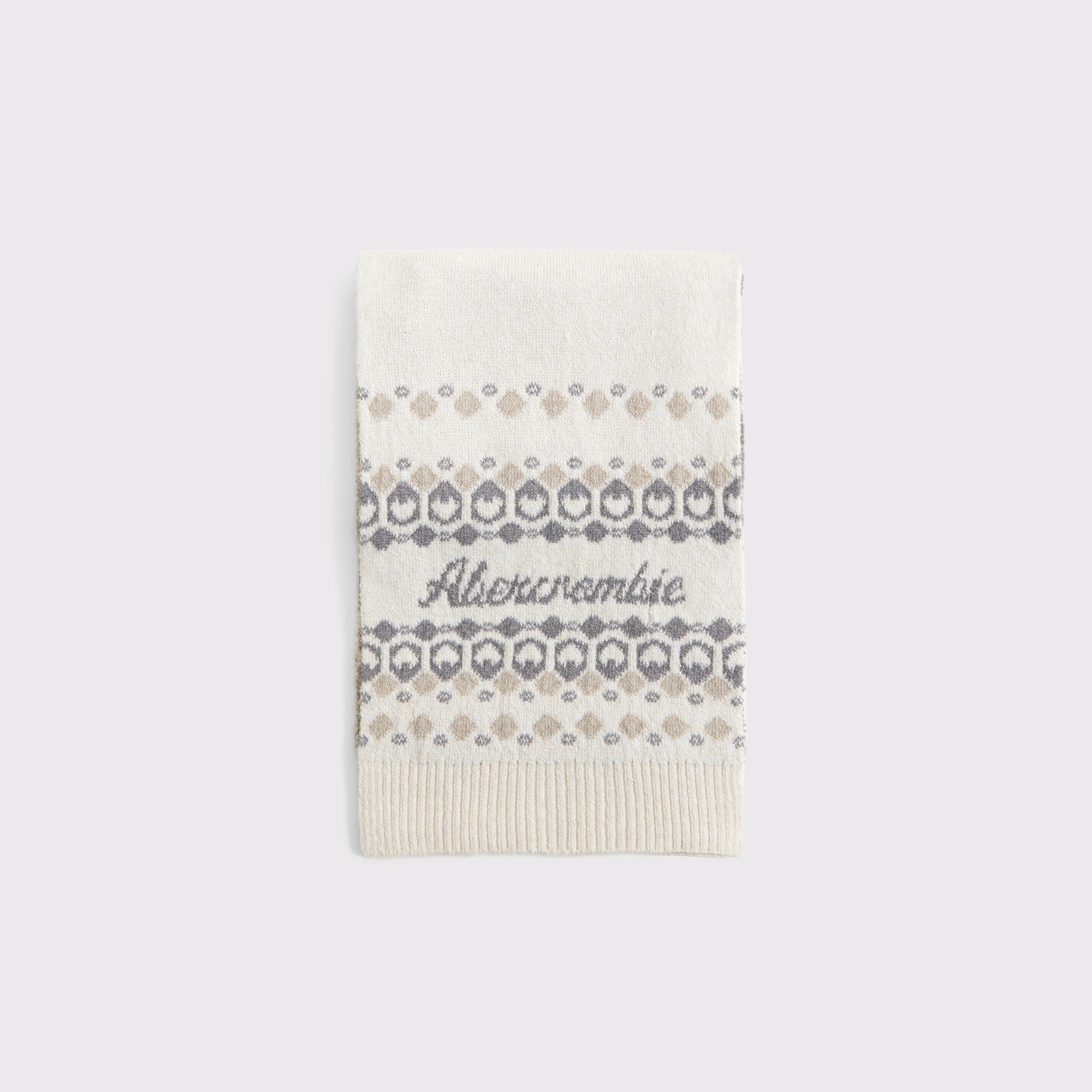 Abercrombie & Fitch Logo Scarf In Sand