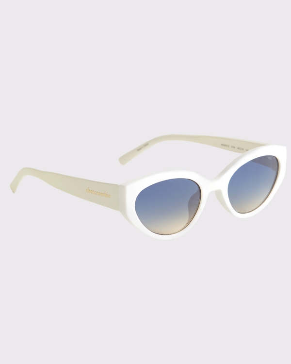 cateye sunglasses, White view 2