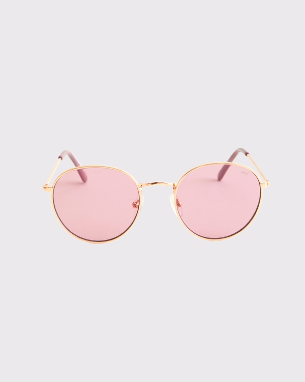 round sunglasses, Gold view 1