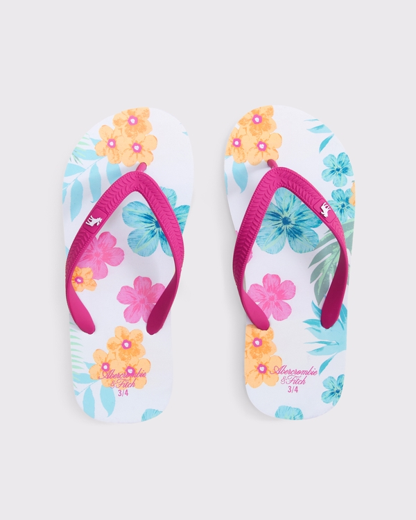 icon flip-flops, White Floral view 1