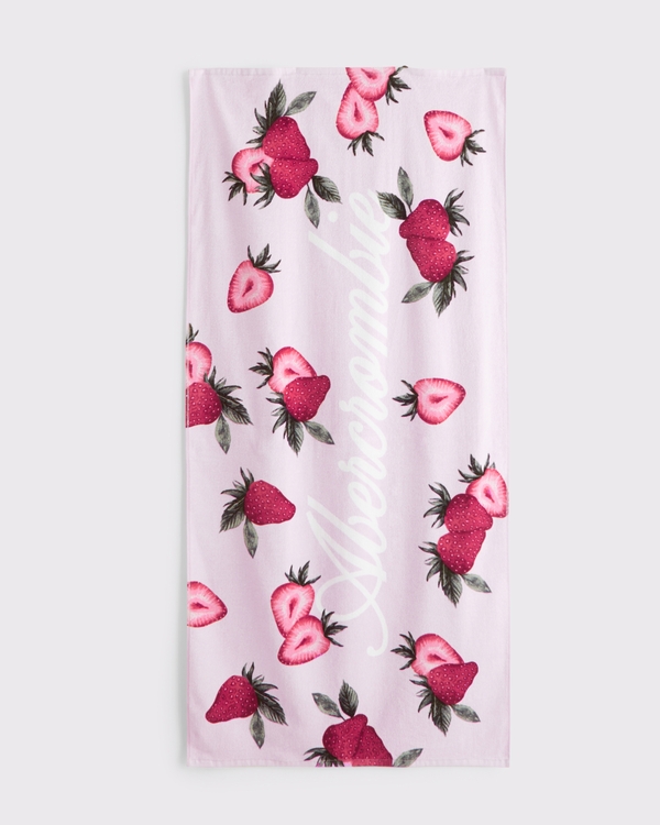 pattern logo beach towel, Pink Pattern view 1