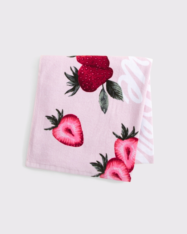 pattern logo beach towel, Pink Pattern view 2