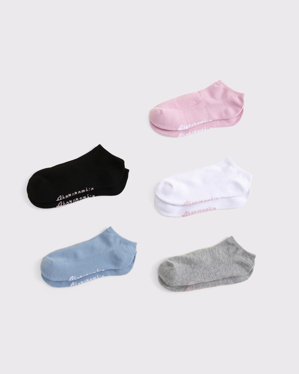5-pack ankle socks, Pink Multicolor view 1