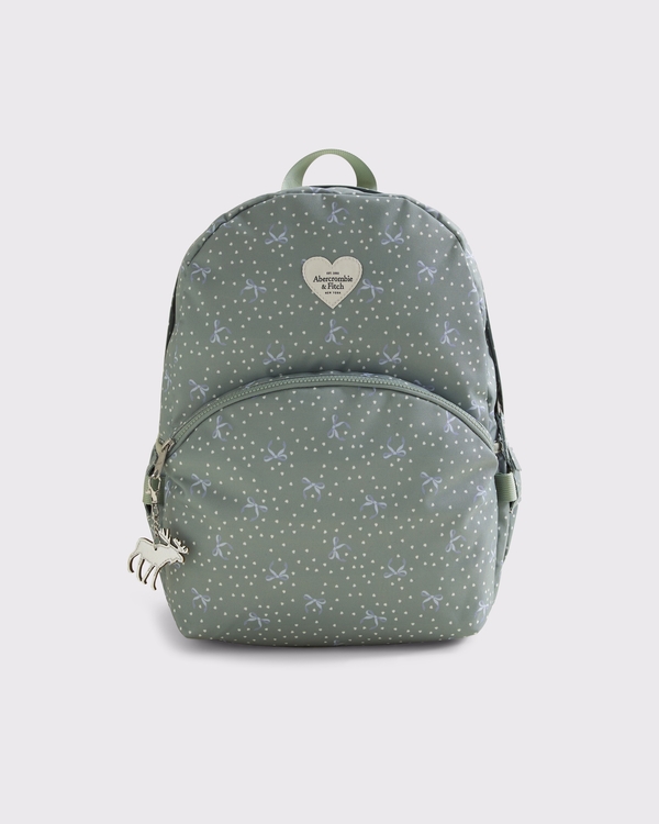logo patch backpack, Green Pattern view 1