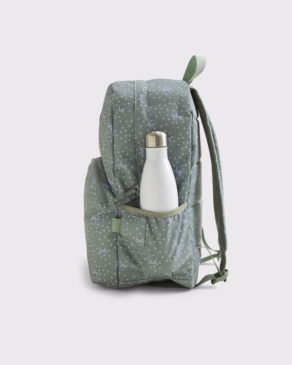 logo patch backpack, Green Pattern view 2