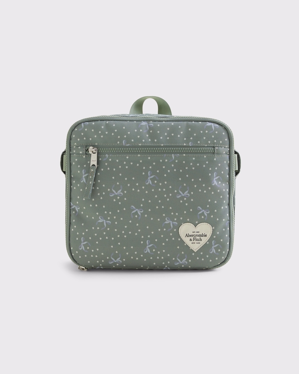 logo patch lunchbox, Green Pattern view 1